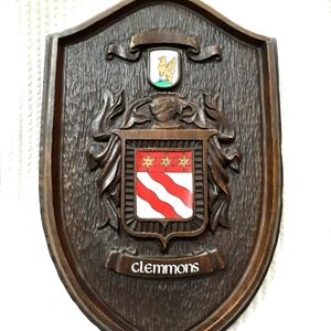 Clemmons Coat of Arms Wall Plaque Scottish